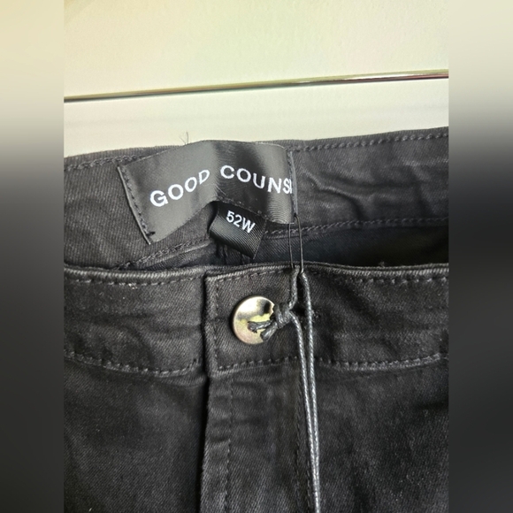 NWT!  Good Counsel, Malone Stretch Jean Straight Leg, Black 52x32 - Picture 5 of 9